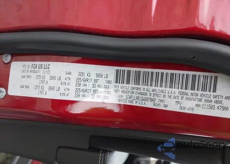 2016 Jeep Cherokee Sport из США, поврежденный, VIN 1C4PJLAB1GW207842